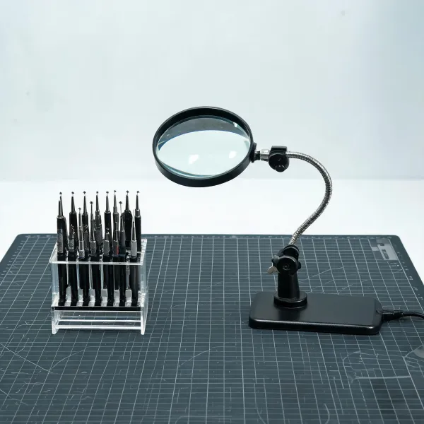 Precision electronics screwdriver station